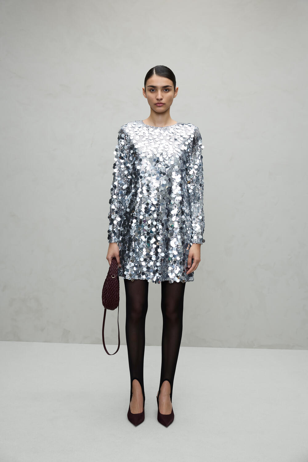 Vichaya Boatneck kjole - sølvfarvet